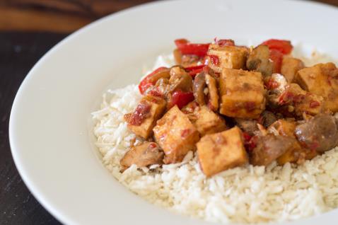 Chilli Paneer with Bell Peppers