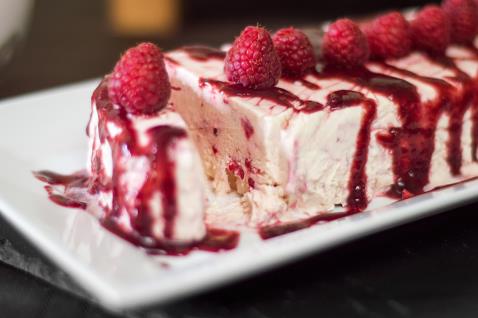 Raspberry and Limoncella Semifreddo