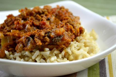 Veggie Mince with Brown Rice