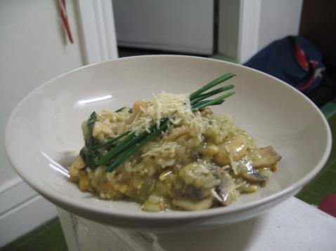 Chicken Cashew Nut and Mushroom Risotto